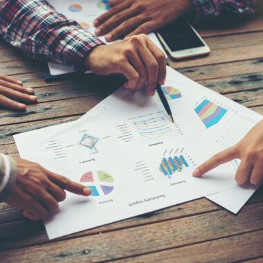 Corporate Business Planning with business chart Teamwork Concept.